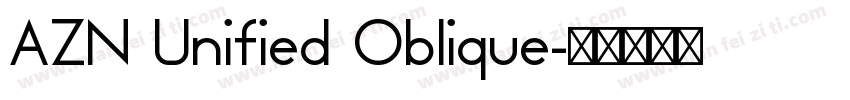 AZN Unified Oblique字体转换